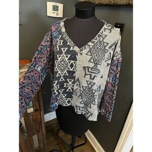 Anthropologie Pilcro Sweater Womens S Multicolor Moria Southwestern Shirt Top